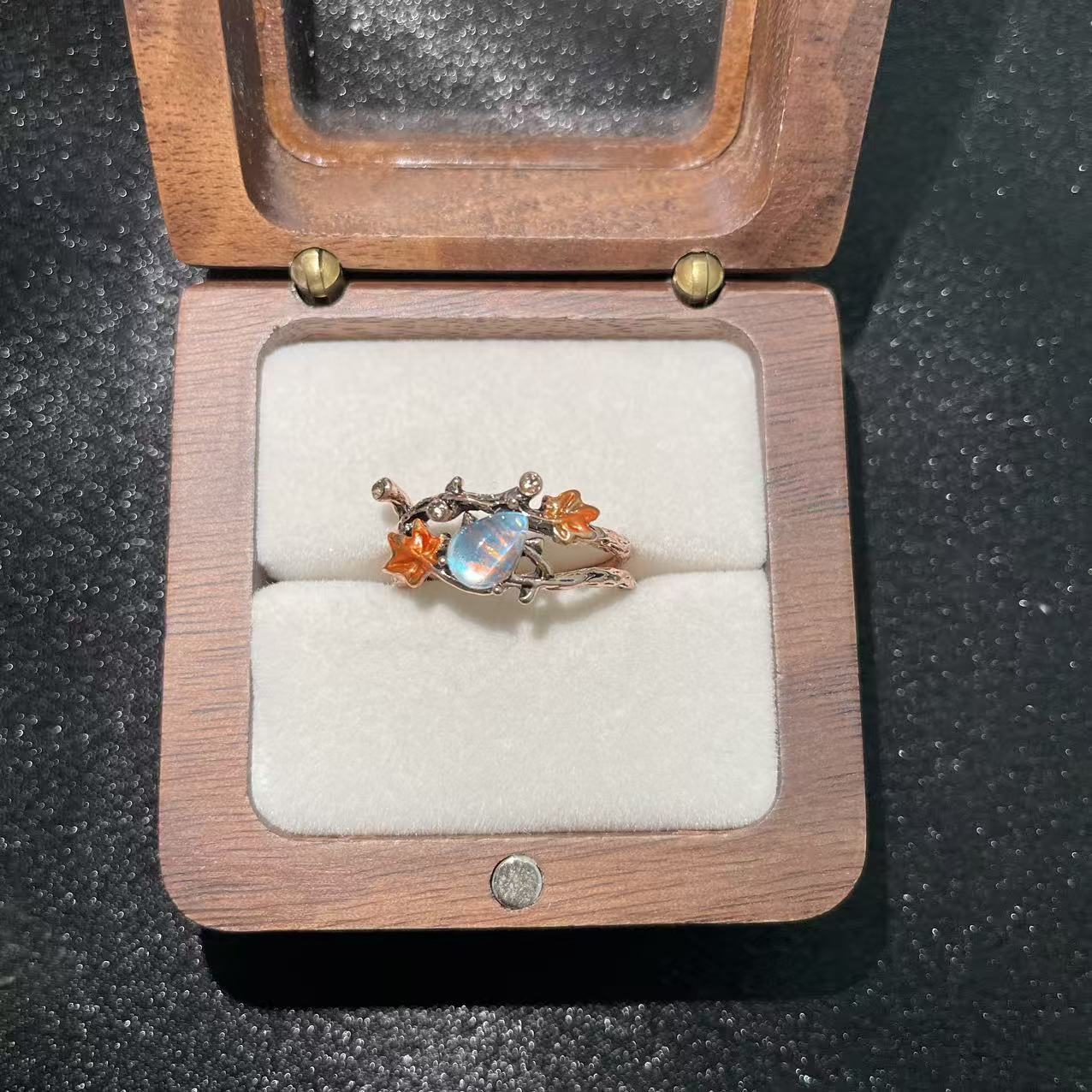 (B40)天然石指輪