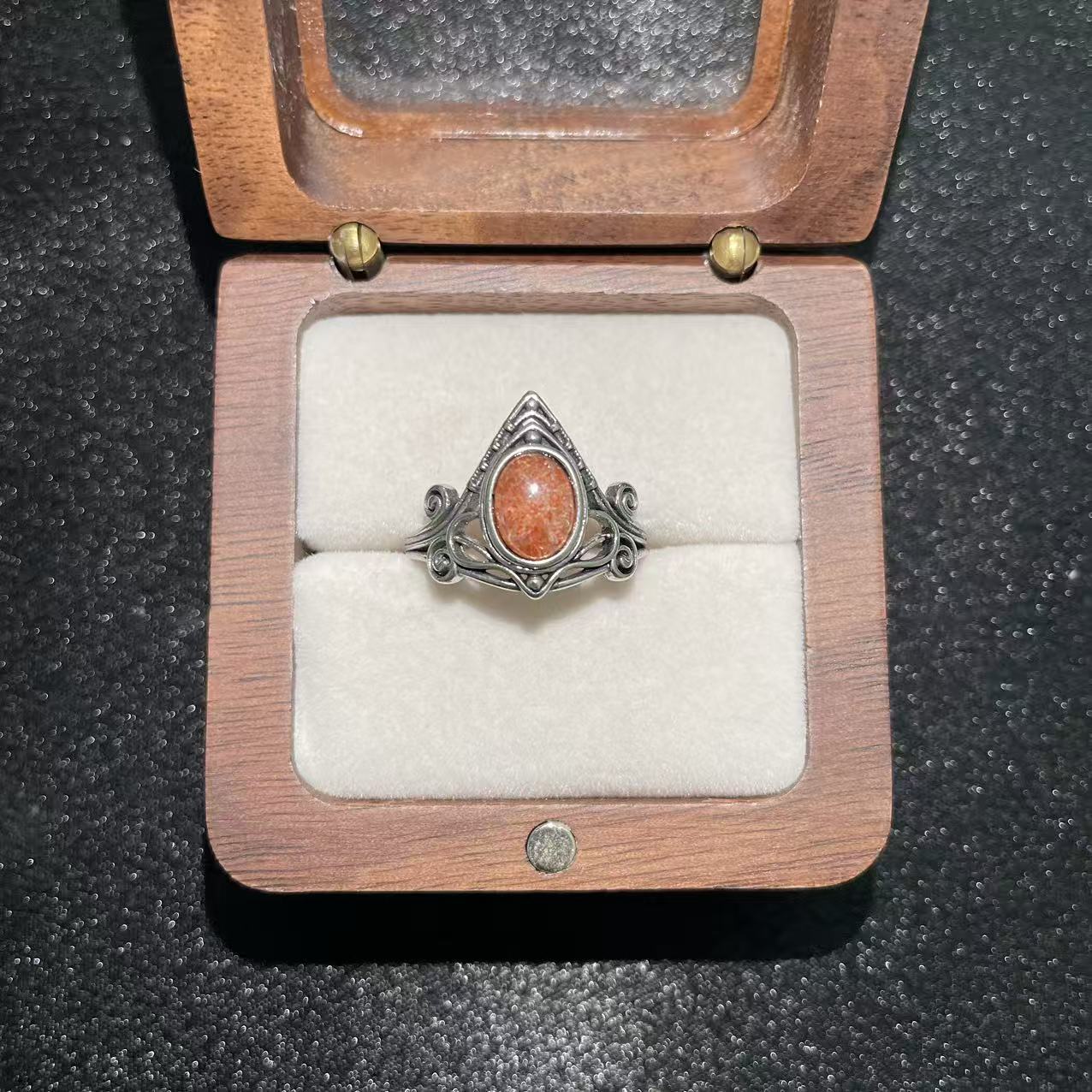 (B42)天然石指輪