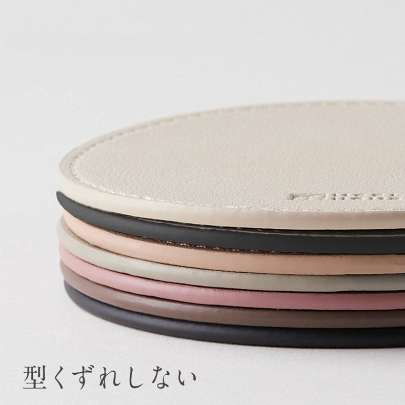 \S/M 2サイズ/YOSHIFUKU コースター 本革 おしゃれ 丸型 オリジナル