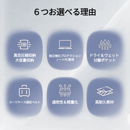 YOSHIFUKU リュック トラベル リュックサック ビジネスリュック 真空圧縮