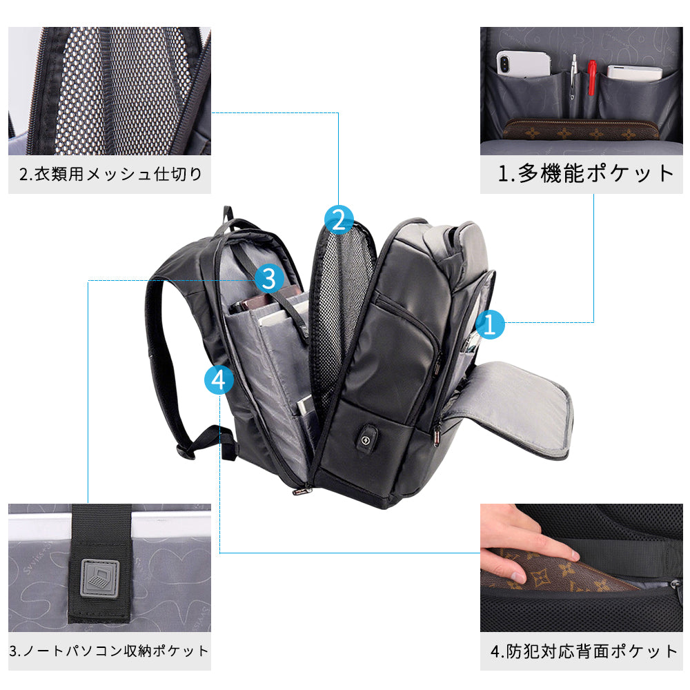 YOSHIFUKU リュック ビジネス メンズ レディース 大容量 40L