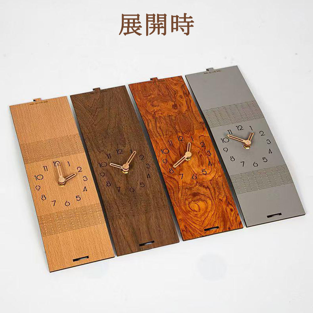 YOSHIFUKU 置き時計 木目調 電池式時計 置時計木製