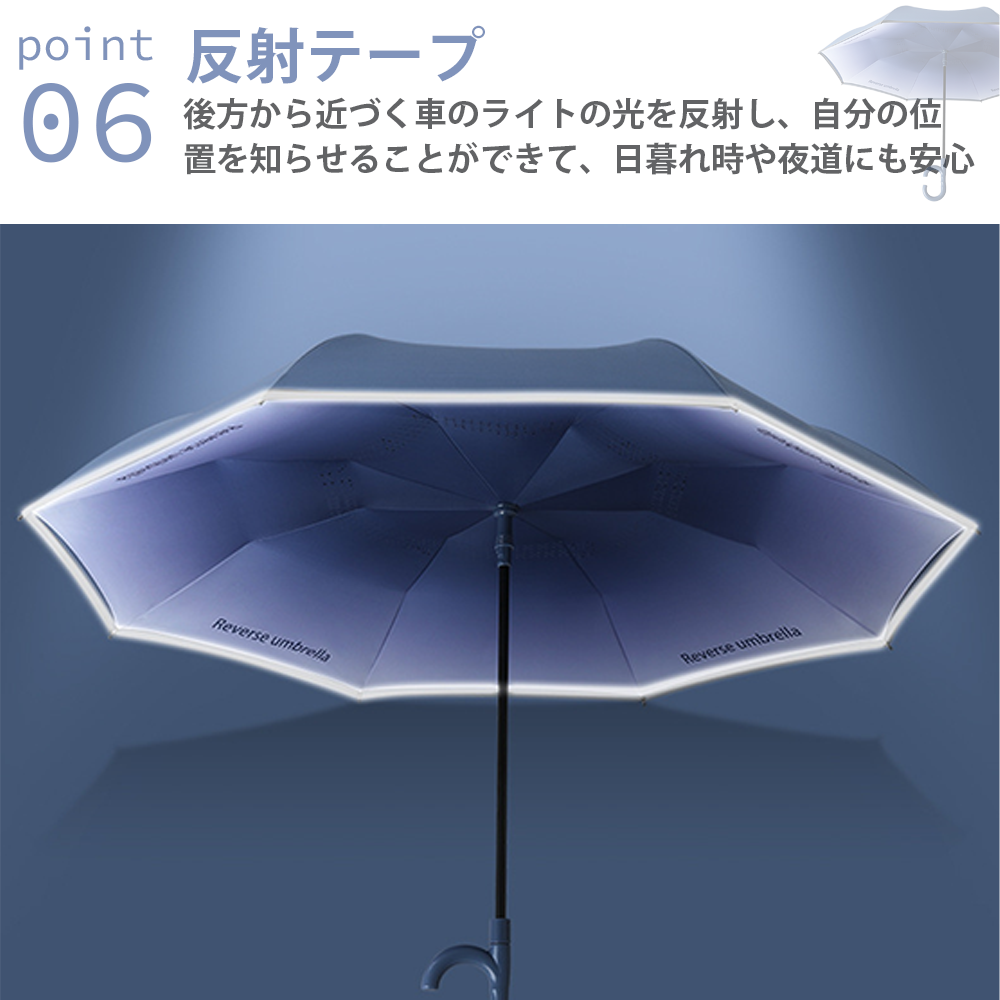 YOSHIFUKU 逆さ傘 晴雨兼用傘 自動開閉