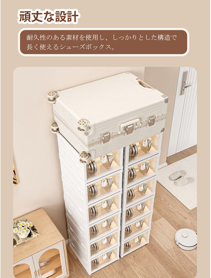 YOSHIFUKU 下駄箱 折りたたみ 完成品