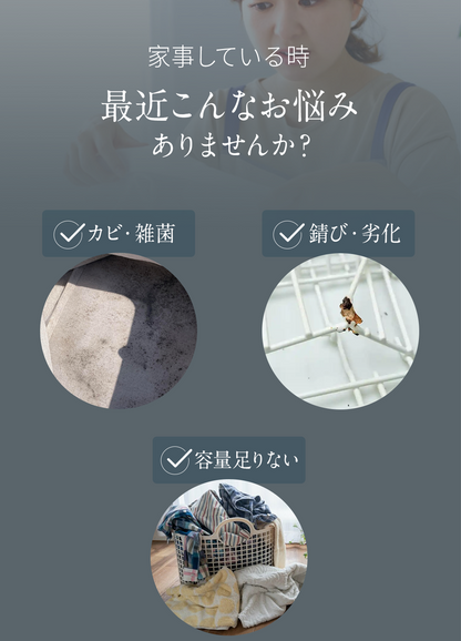 YOSHIFUKU ランドリーワゴン 洗濯かご ランドリーバスケット