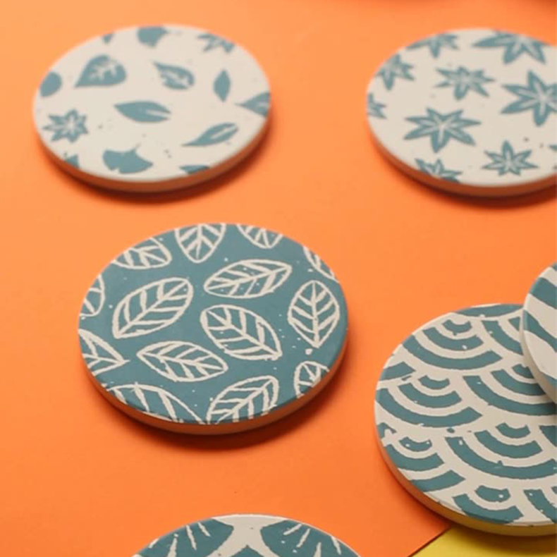 ＼選べる10タイプ／YOSHIFUKU コースター 吸水 珪藻土 和風 珪藻土コースター