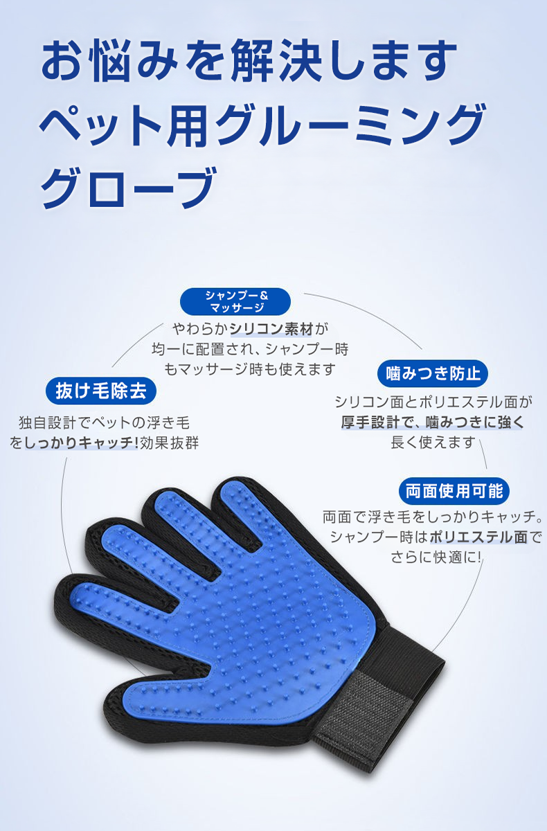 YOSHIFUKU ペット グルーミンググローブ